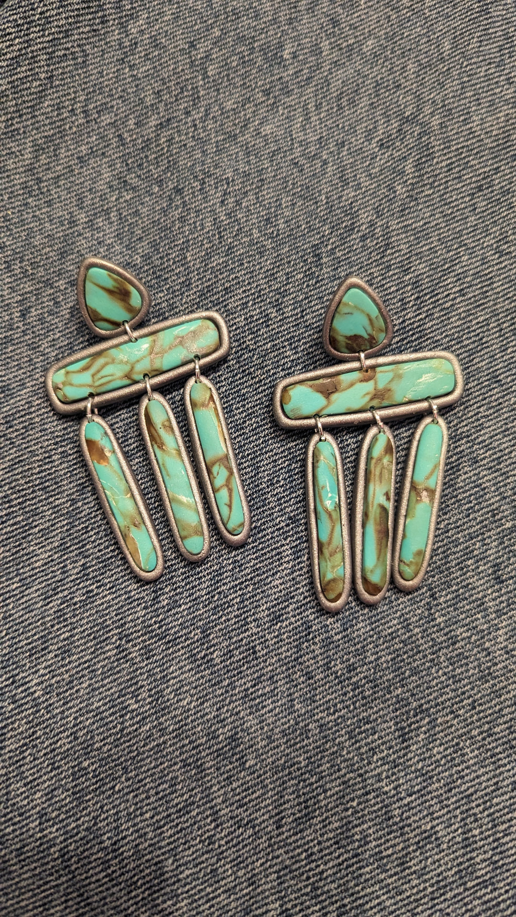 Turquoise 3 tier dangle