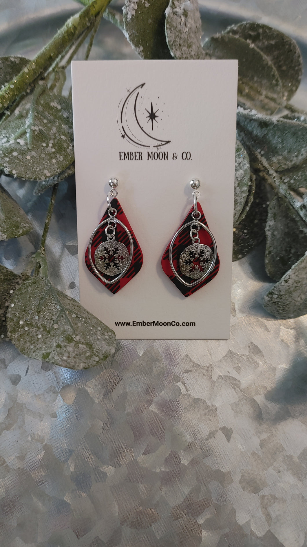 Tear drop with snowflake