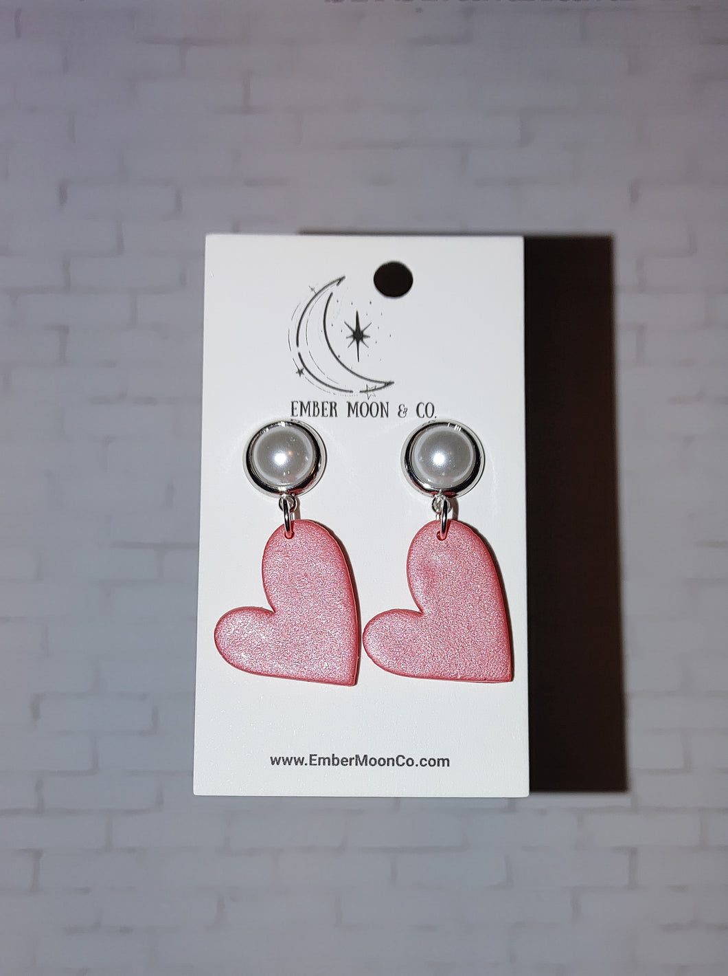 Hearts with pearl stud
