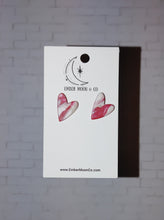 Load image into Gallery viewer, Hand-drawn hearts- studs
