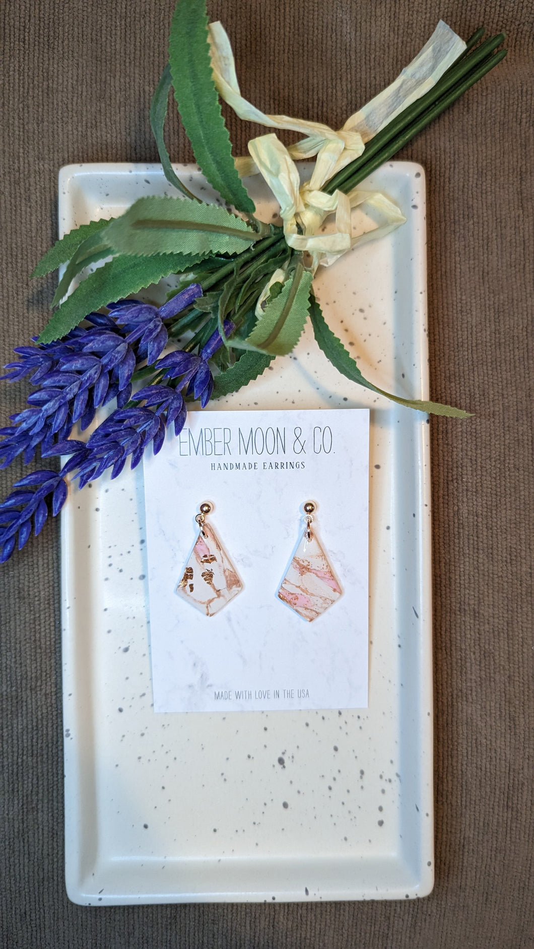 Pink marble with rose gold accents